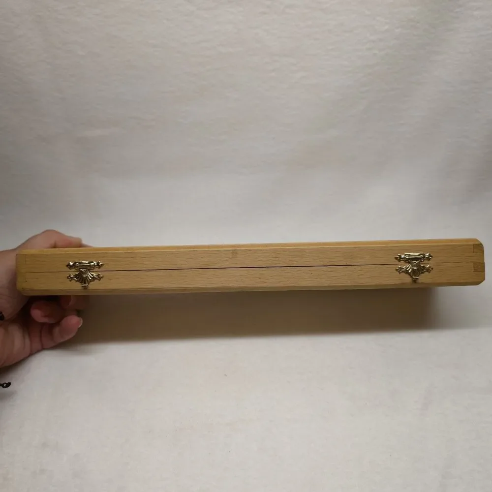 Jean Dubost Laguiole France Salad Servers Red Handle Inox Wood Box COA Serveware